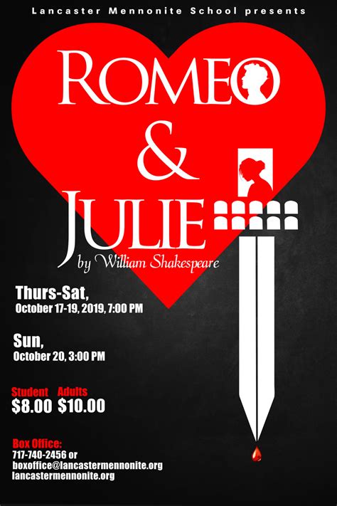 lmh presents romeo and juliet lancaster mennonite