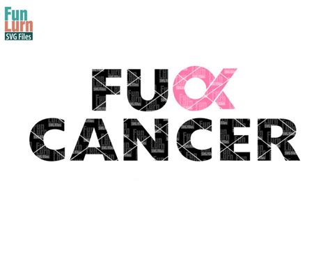 Fu Cancer Svg Breast Cancer Awareness Support Ribbon Etsy Uk