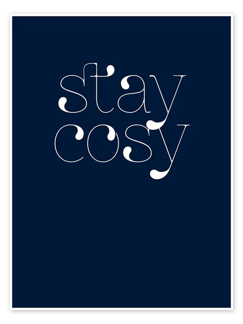 Wandbild „stay Cosy I Von Typobox Posterloungede