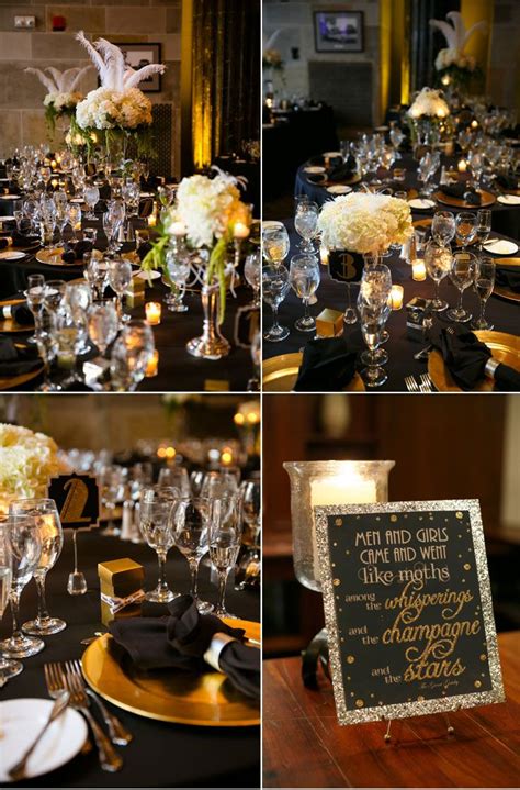 Black And Gold Gatsby Inspired Wedding A Paper Proposal Inspired