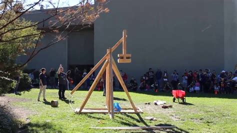 Pumpkin Trebuchet Demonstration 2015 At The Lawrence Hall Of Science