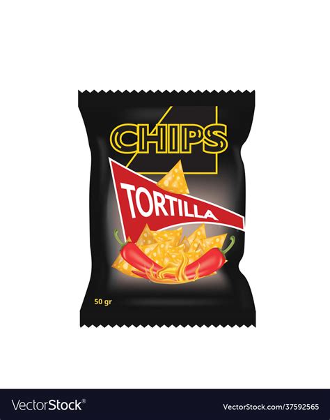tortilla chips bag royalty free vector image vectorstock