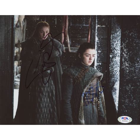 Sophie Turner And Maisie Williams Signed Game Of Thrones 8x10 Photo
