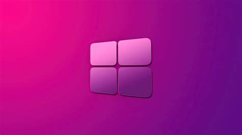 Windows 10 Pink Purple Gradient Logo 4k Wallpaperhd Computer