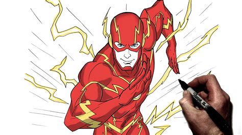 How To Draw The Flash Running Step By Step Dc Youtube