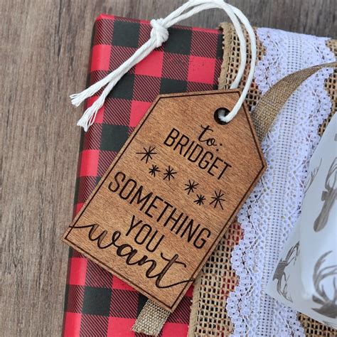 Personalized Wood Gift Tags Reusable Something You Want Etsy