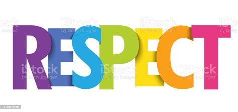 Respect Colorful Typography Banner Stock Illustration - Download Image 
