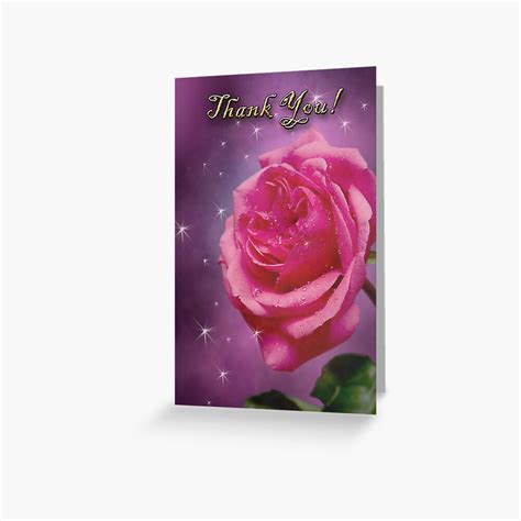 Thank You Rose Greeting Card By Jkartlife Redbubble