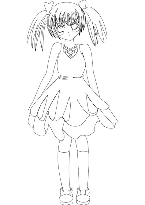 Anime Girl Coloring Pages To Print At