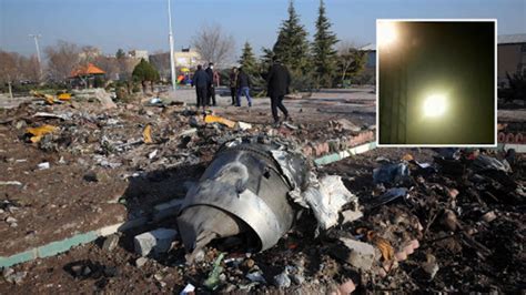 Iran Plane Crash New Video Shows Moment Missile Appears To Hit Flight