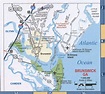 Brunswick GA road map, printable map highway Brunswick city surrounding ...