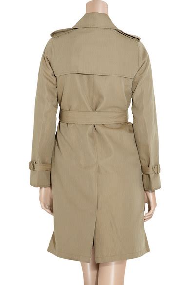 a p c double breasted gabardine trench coat net a porter