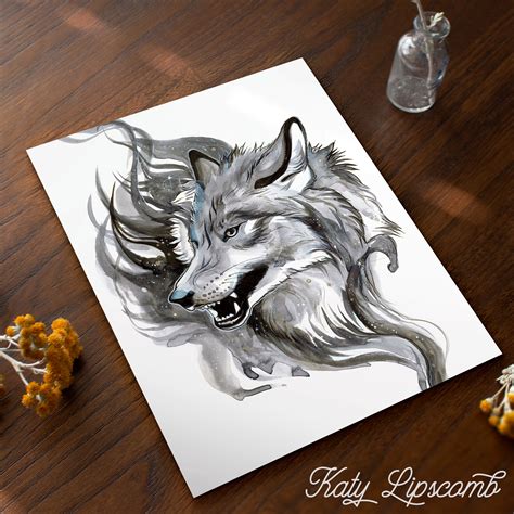 Snarl Wolf Print · Katy Lipscomb Llc · Online Store Powered By Storenvy