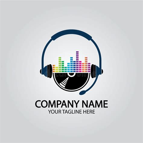 Headphone Dj Music Studio Recording Soundwave Logo Design Inspiration