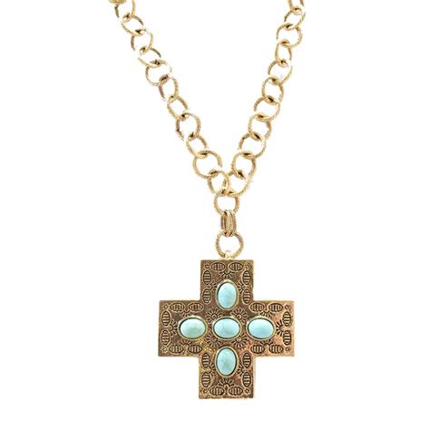 Awakening Love Turquoise Cross Necklace Mustard Seed Jewelry