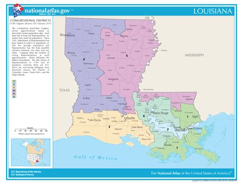 Louisiana Congressional Districts Map