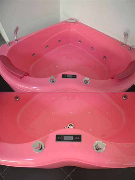 Hs B1807t Hot Sale Double Whirlpool Bathtubspink Color Bathtubheart Shape Tub Buy Double