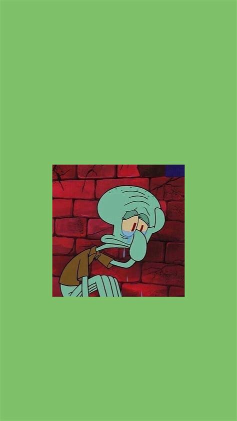 Download Crying Sad Squidward Wallpaper