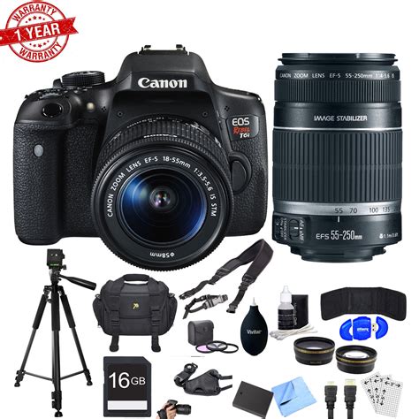 Canon Eos Rebel T6it7i Digital Slr Camera Kit With Ef S 18 55mm And 55