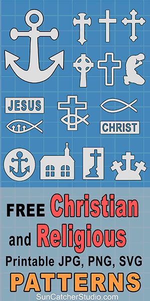 christian patterns  religious stencils  templates