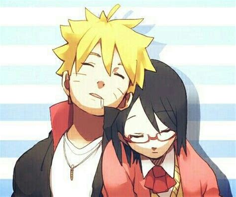 I mean their parents were on the same team… and it seems like they were close when they were younger. Cute Boruto And Sarada Wallpaper - wallpapertrip.com