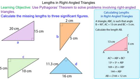 Lengths In Right Angled Triangles Mr