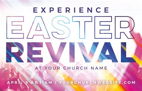 Easter Revival Invitecard Church Invitations Outreach Marketing