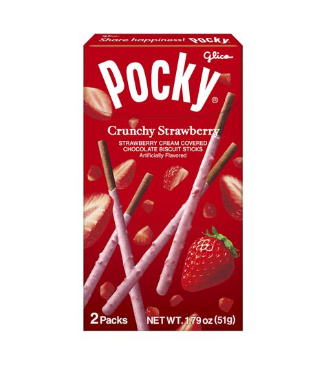 Glico Pocky Crunchy Strawberry Biscuit Sticks 51g Haisue