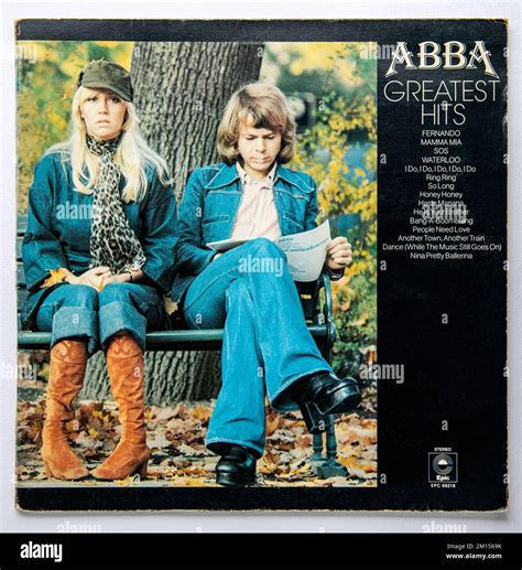Lp Cover Of The Abba Greatest Hits Album Which Was Released In 1976