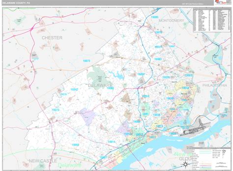 Delaware County Pa Zip Code Maps Premium