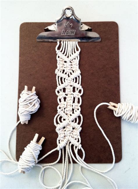 Clipboard And Clothespins For Easy Macrame Macrame Macrame Patterns