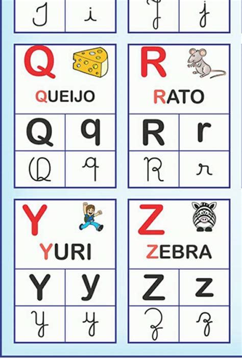 Cartaz Grande Do Alfabeto Com Quatro Tipos De Letras Atividades Escolares