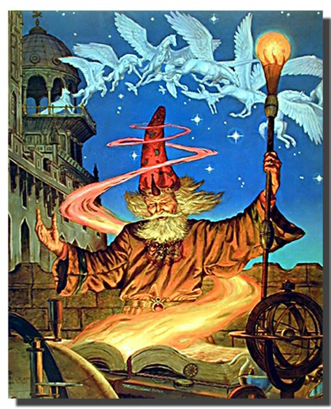 Wizard At Night Poster Fantasy Posters