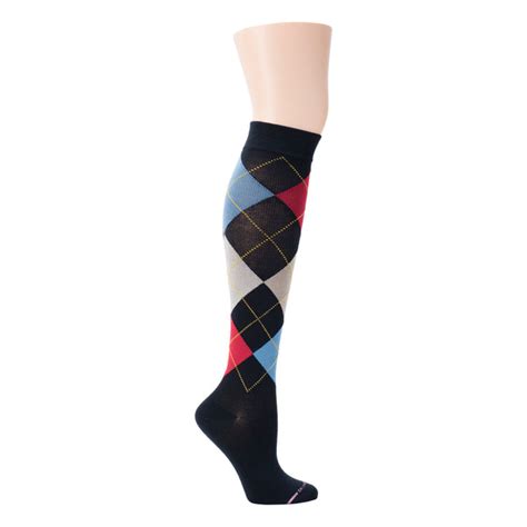 Argyle Knee High Compression Socks For Women Dr Motion