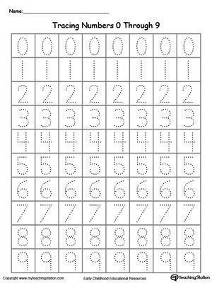 Alphabet printable activities is an extension of preschool alphabet activities and crafts. Tracing Numbers 0 Through 9 | Numbers preschool, Preschool ...
