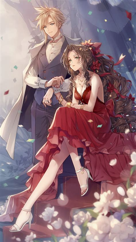 Cloud And Aerith Final Fantasy Vii 2250x4000 Animewallpaper Anime Couples Manga Anime