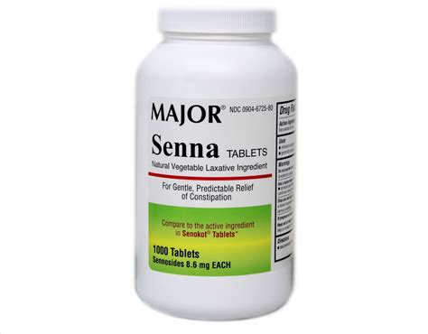 Major Senna Senokot Laxative Tablets 8 6 Mg 1000 Btl