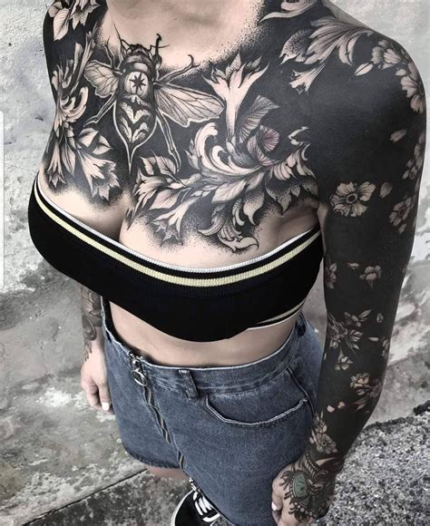 Female Full Body Blackout Tattoo