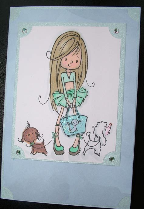 This Sugar Nellie Stamp Was Coloured In With Copics The Backing Paper