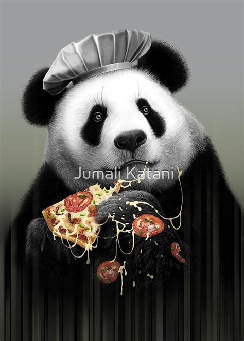 Panda Loves Pizza By Mediacorpse Redbubble