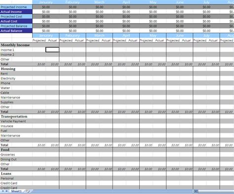 personal budget archives  excel templates