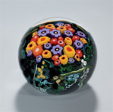 Poppy Violet And Mango Paperweight By Shawn Messenger Art Glass Paperweight Artful Home