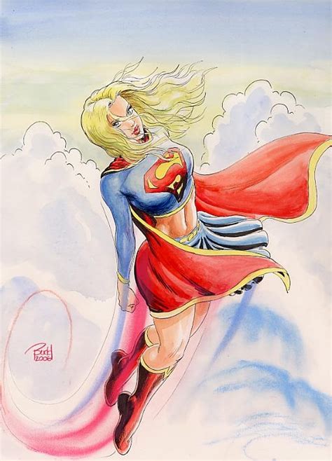 Supergirl By Budd Root In Richard Dedominiciss For Sale 2 Comic Art Gallery Room
