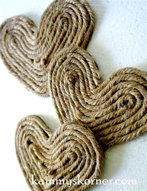 How To Make A Jute Rope Heart Embellishment Twine Crafts Twine