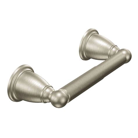 Accent your bathroom with a toilet paper holder or robe hook from menards, available in a wide variety of styles and finishes. MOEN Brantford Double Post Wall Toilet Paper Holder in ...
