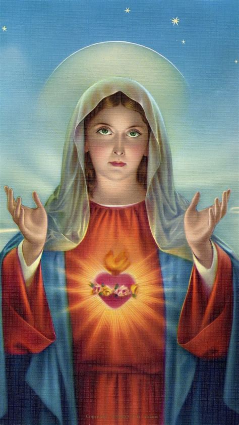 Immaculate Heart Of Mother Mary Mother Mary Immaculate Heart Art