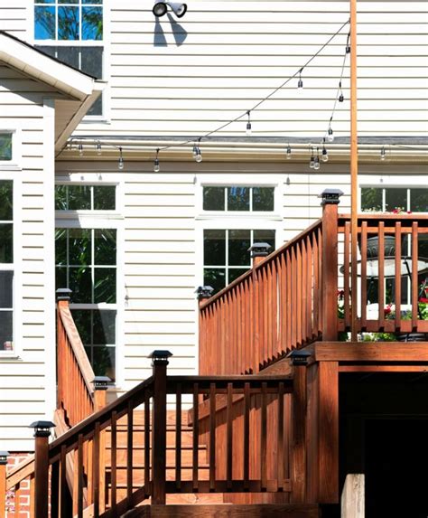 It will create a warm, fun and inviting atmosphere at night, while making the area a lot safer for you and your guests. How to Install Deck Lighting using Edison Outdoor String Lights | Heart Filled Spaces