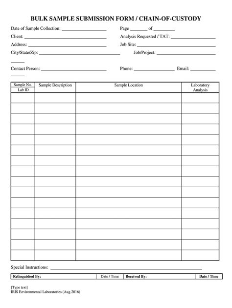 Chain Of Custody Form Fill Out And Sign Online Dochub