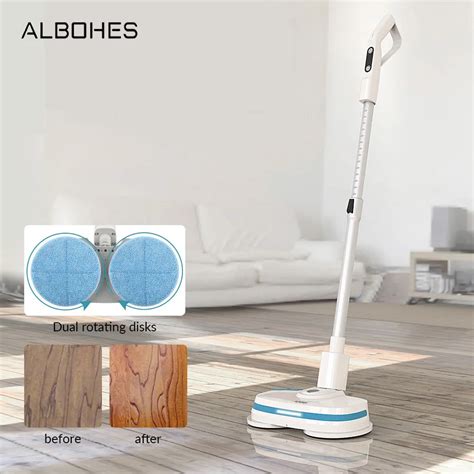 Albohes Mop860 Cordless Dual Spin Electric Mop Floor Cleaner Flexible