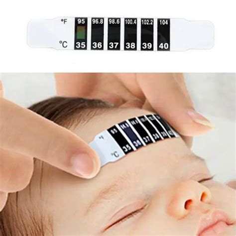 Forehead And Thermometer And Strip